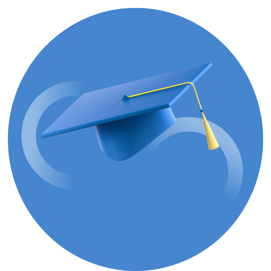 Blue Yellow Minimalist Happy Graduation Canvas Button 2